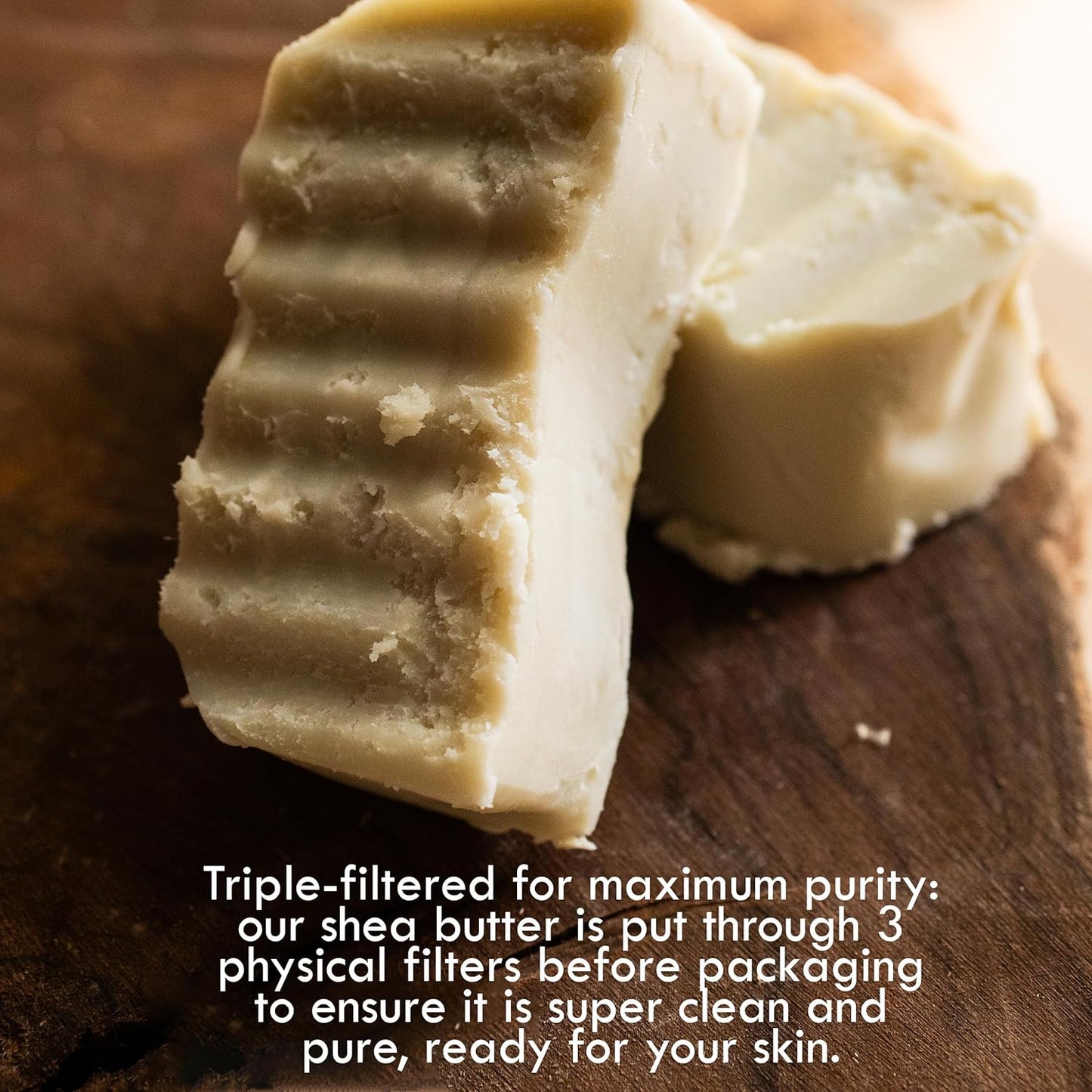 Raw Shea Butter – 100% Pure Unrefined African Shea Butter | Deep Moisturizer for Dry Skin, Hair & Scalp | DIY Body Butter, Lip Balm & Soap Base | Smoky Scent (1 Lb Block)
