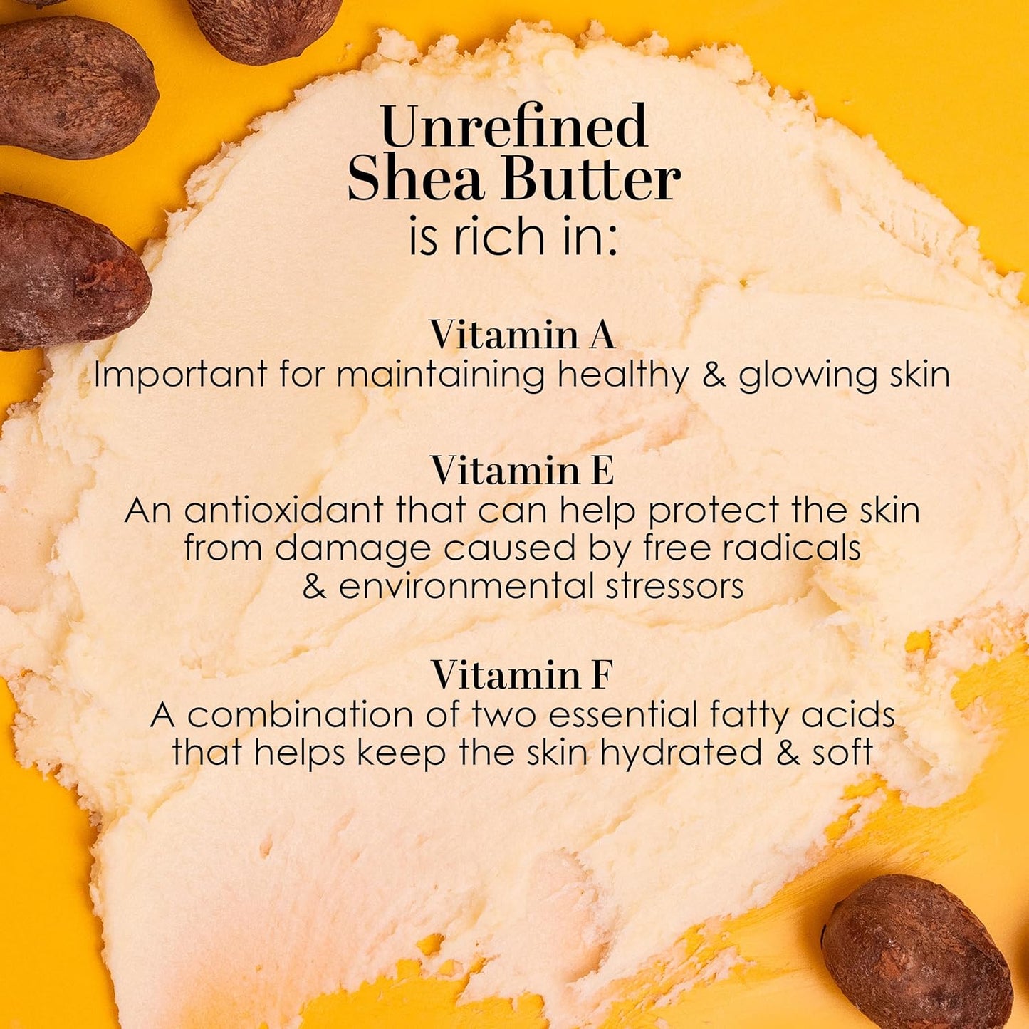 Raw Shea Butter – 100% Pure Unrefined African Shea Butter | Deep Moisturizer for Dry Skin, Hair & Scalp | DIY Body Butter, Lip Balm & Soap Base | Smoky Scent (1 Lb Block)
